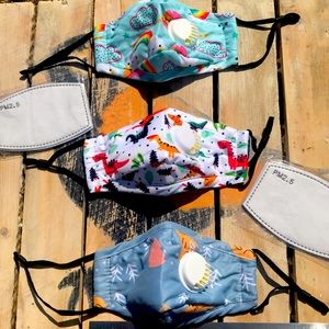 3 Pack Child’s Face Mask with 4 Filter Inserts